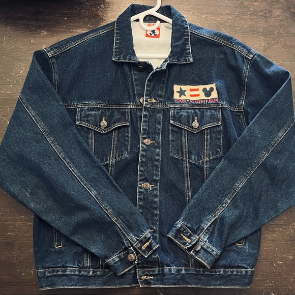 Disney Dark Blue Denim Jacket with Iconic Patch - Picture 1 of 5